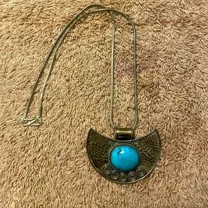 Vintage turquoise sterling silver necklace